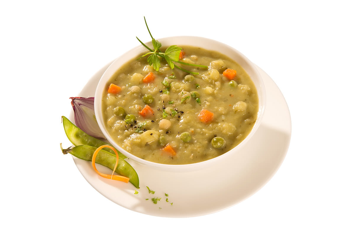 Erbsensuppe vegetarisch (2 Portionen)